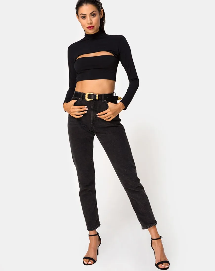 Sinex Crop Top in Black