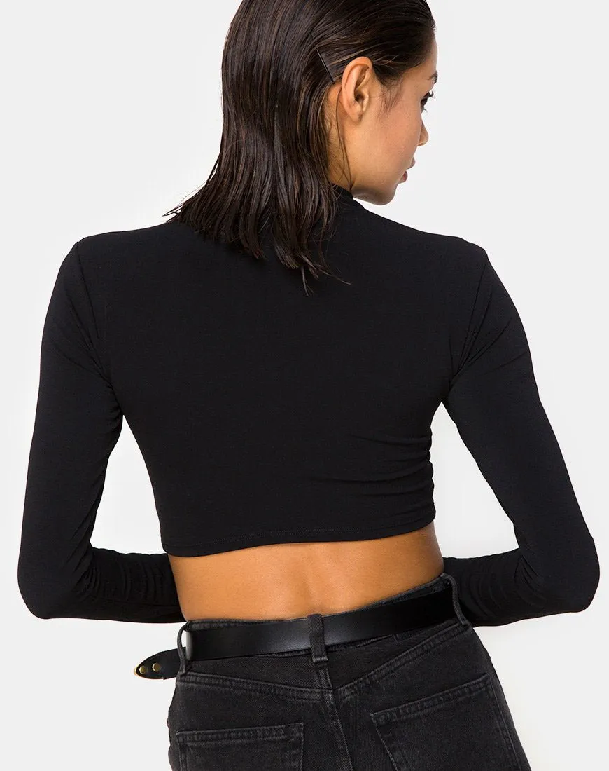 Sinex Crop Top in Black