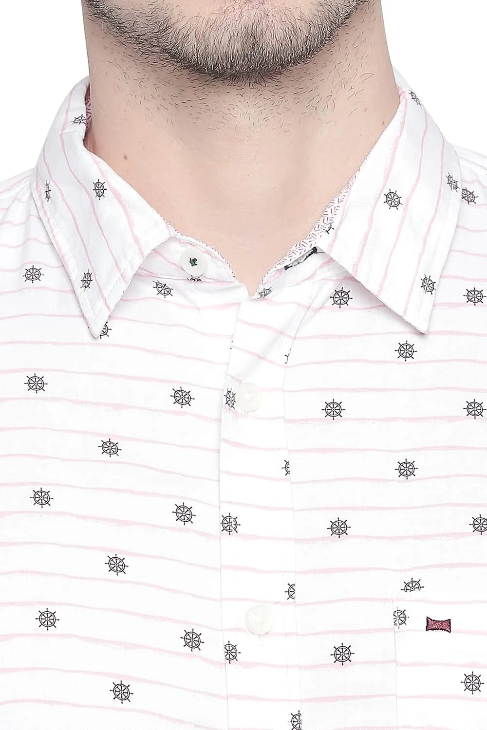 Slim Fit Cotton Modal Printed Shirt