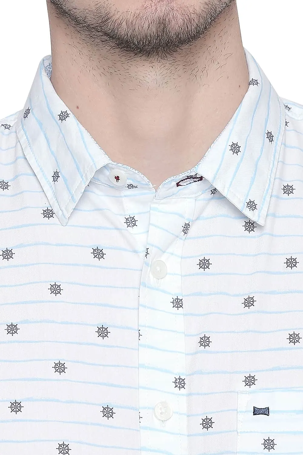 Slim Fit Cotton Modal Printed Shirt