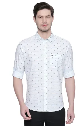 Slim Fit Cotton Modal Printed Shirt