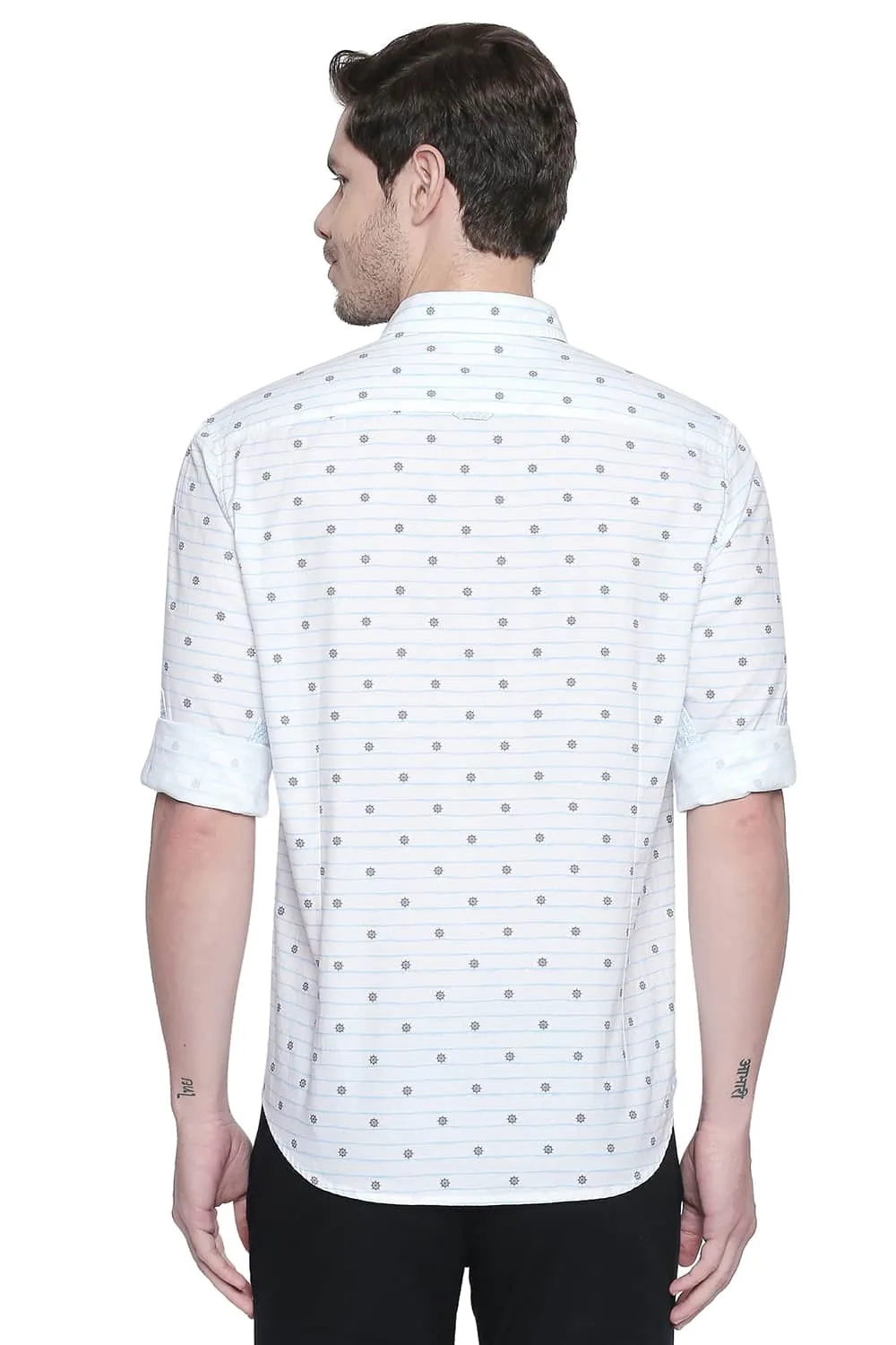 Slim Fit Cotton Modal Printed Shirt