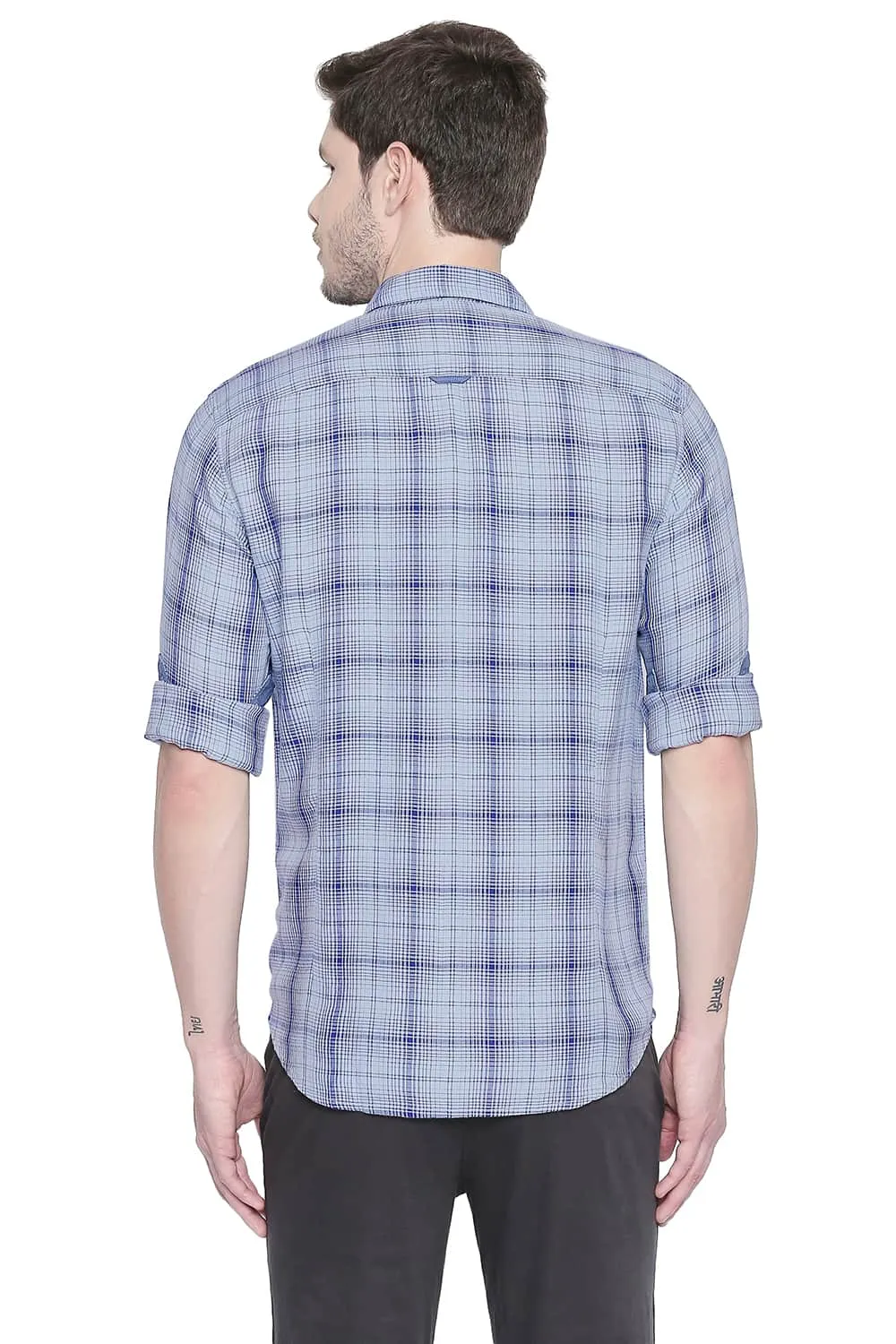 Slim Fit Modal Checks Shirt