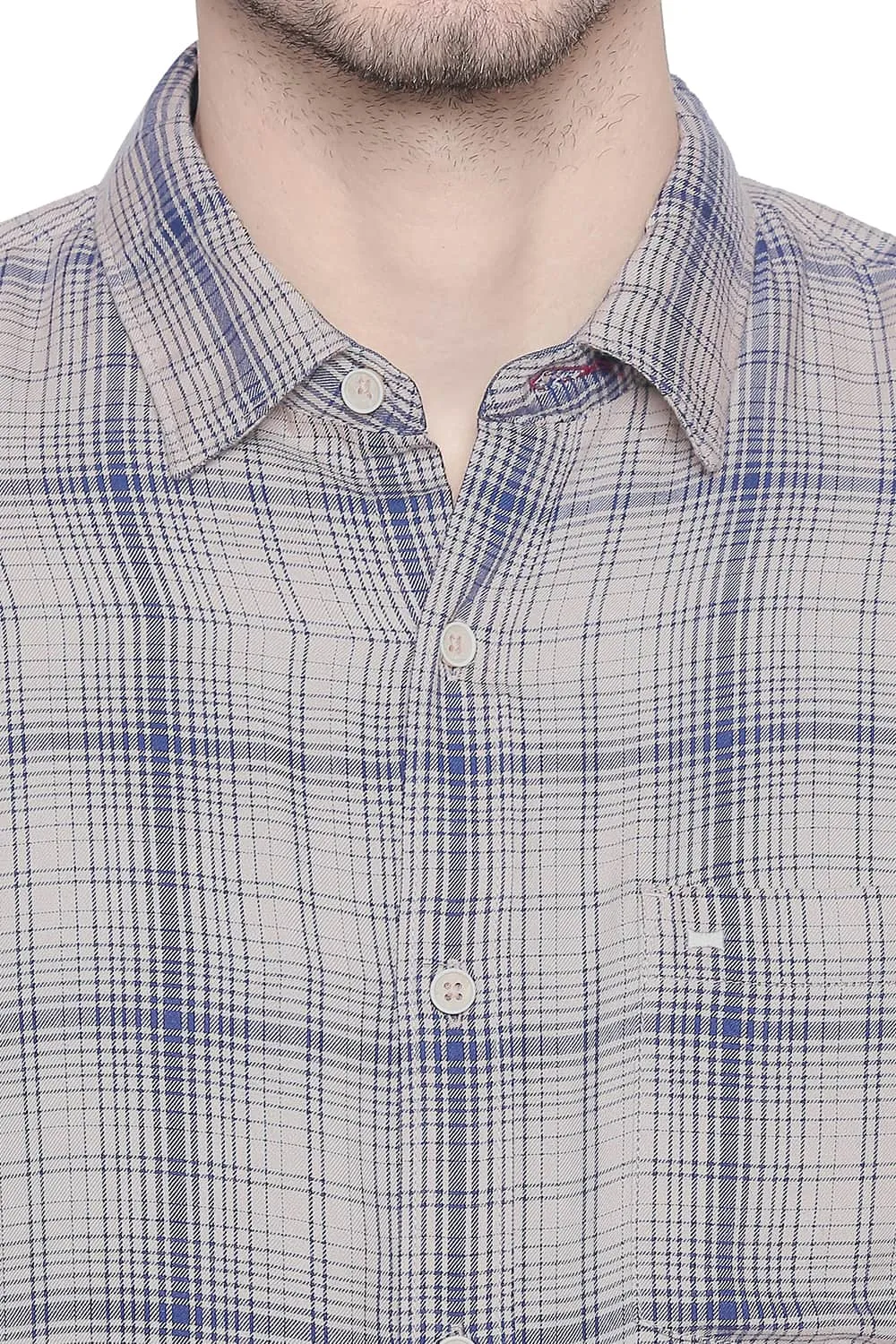 Slim Fit Modal Checks Shirt