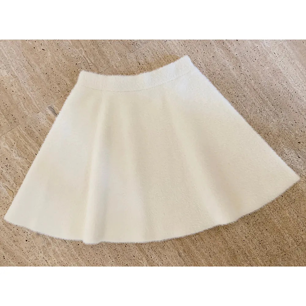 Soft bunny faux fur skirt