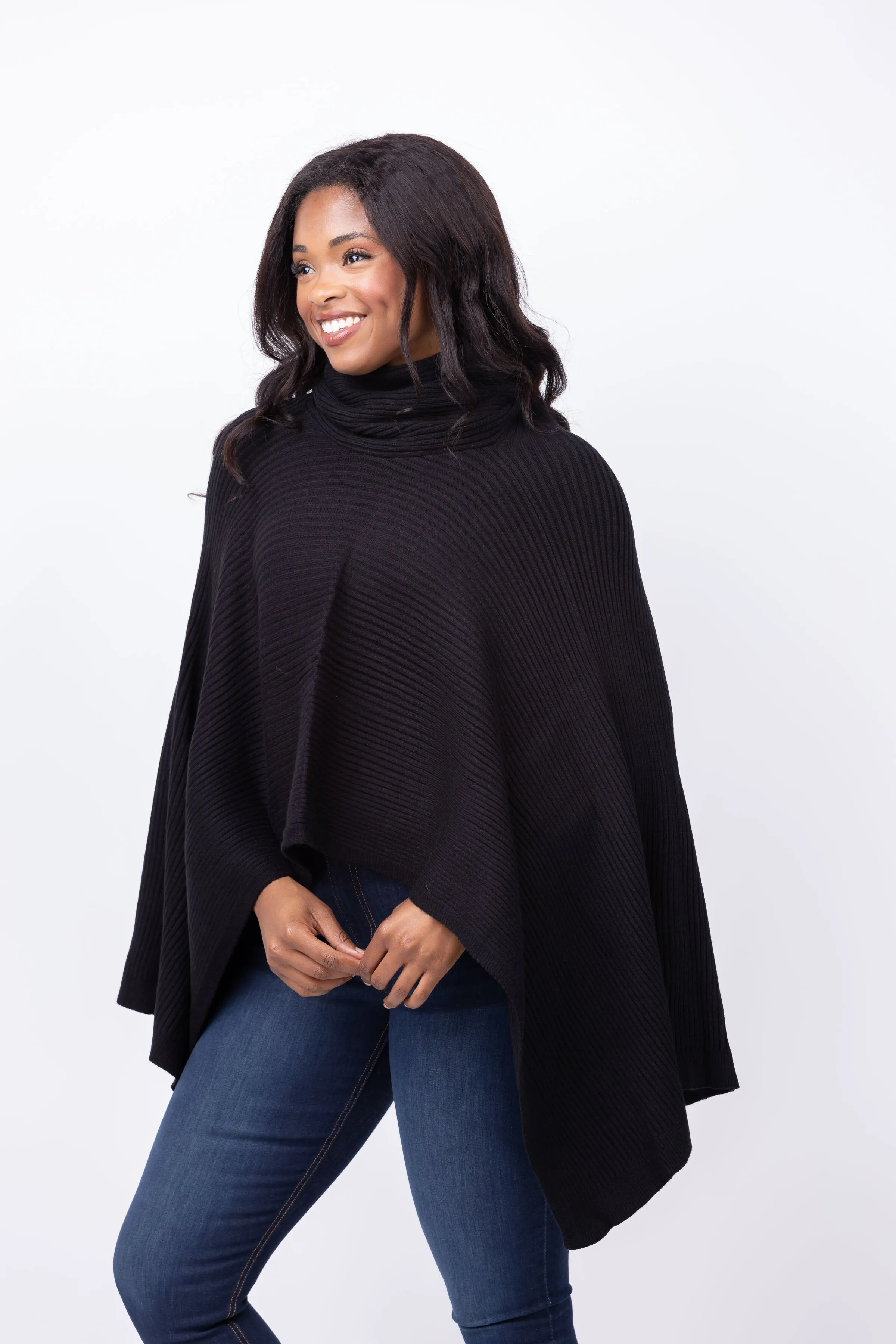 SOIA & KYO Rebeeca Scarf Cape in Black