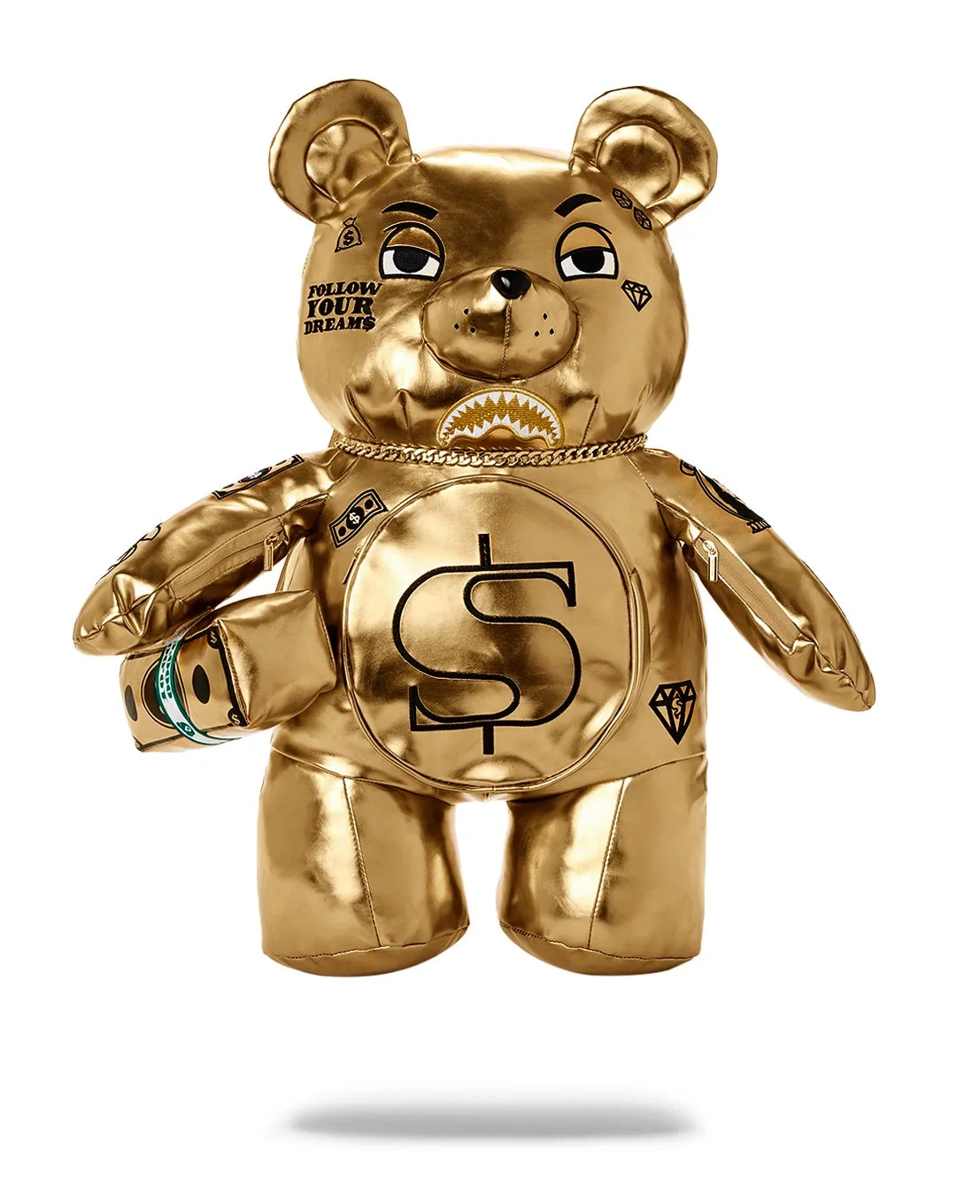 Sprayground Backpack GOLD BEAR  Gold