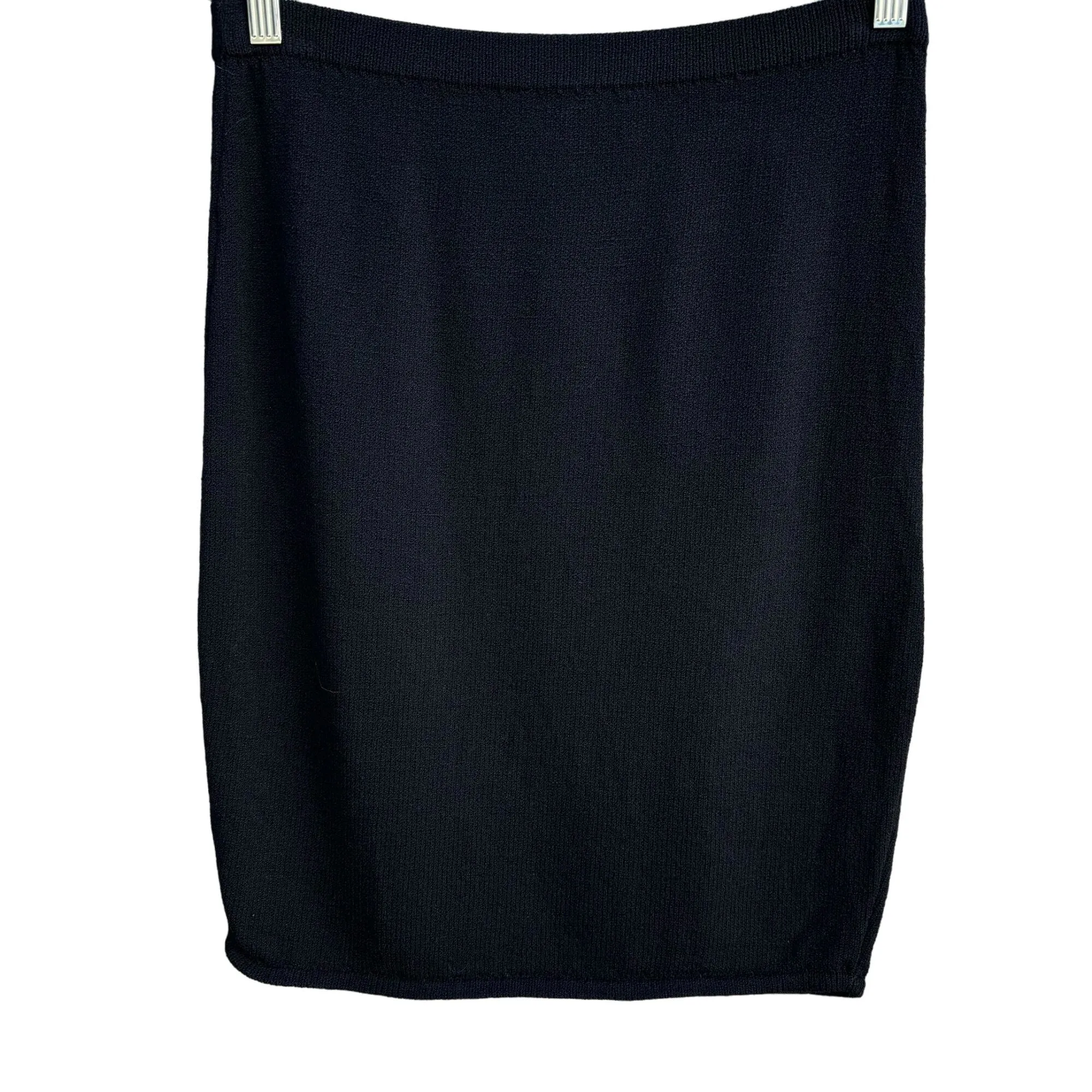 St. John Collection Vintage Women's Black Santana Knit Pencil Mini Skirt - 6