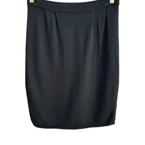 St. John Collection Vintage Women's Black Santana Knit Pencil Mini Skirt - 6