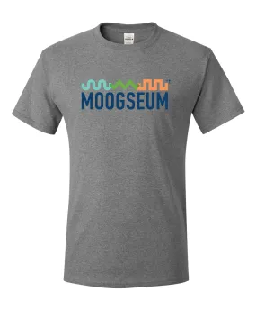 T-shirt: Moogseum Logo - Heather Gray - Unisex