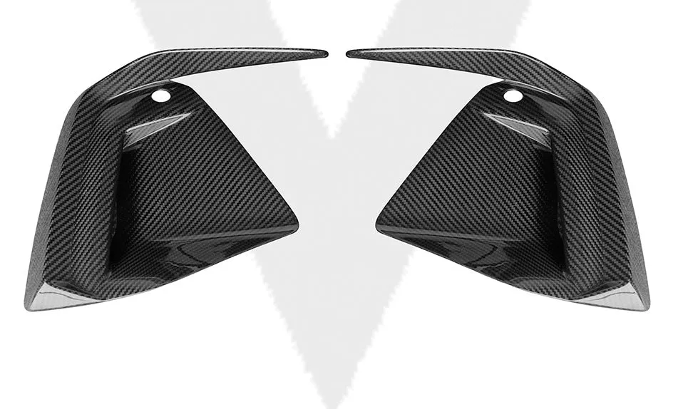 TAKD CARBON Dry Carbon Fiber Front Inlet Trim for BMW i5 / 5-Series G60 2023 