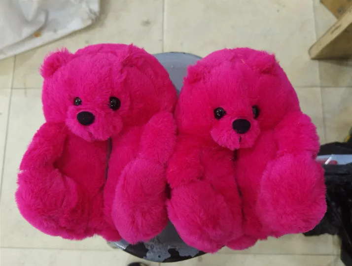 Teddy Bear Plush Warm Indoor Slippers