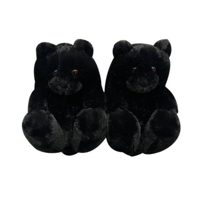 Teddy Bear Plush Warm Indoor Slippers