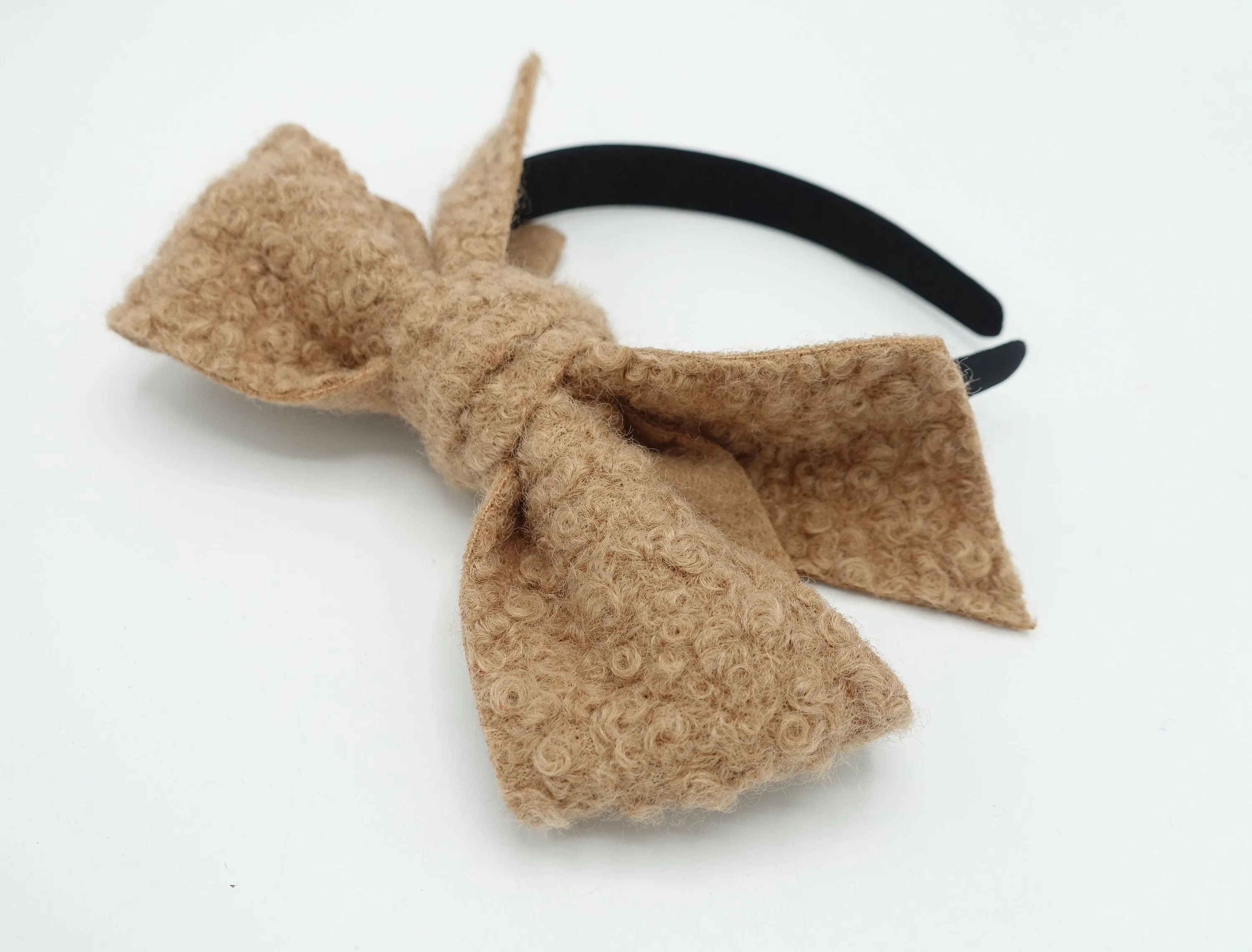 Teddy bow knot headband black hairband cute hair accessory for women