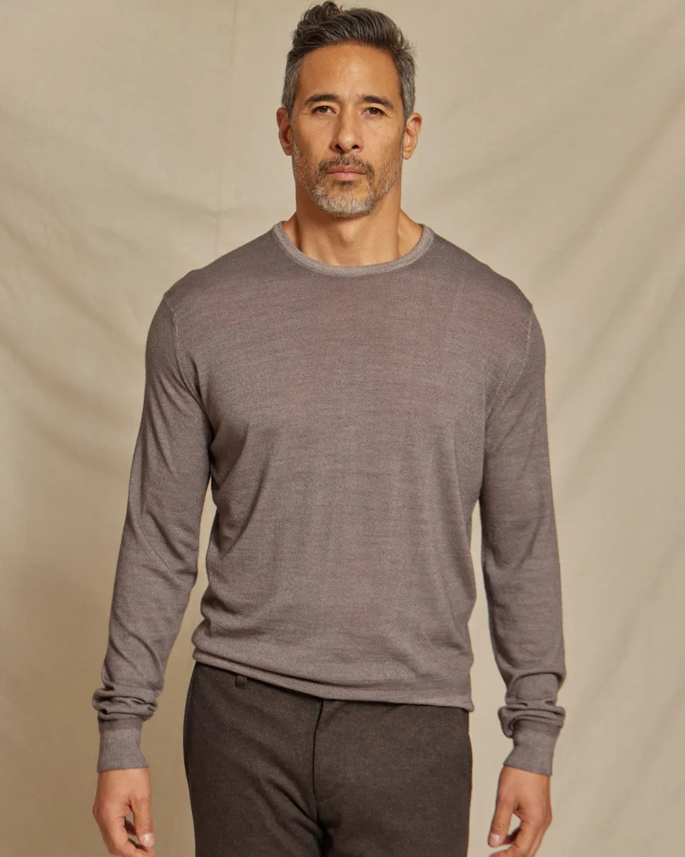 The Banks - LS Lightweight MERINOmax Crew Neck Sweater - Fawn