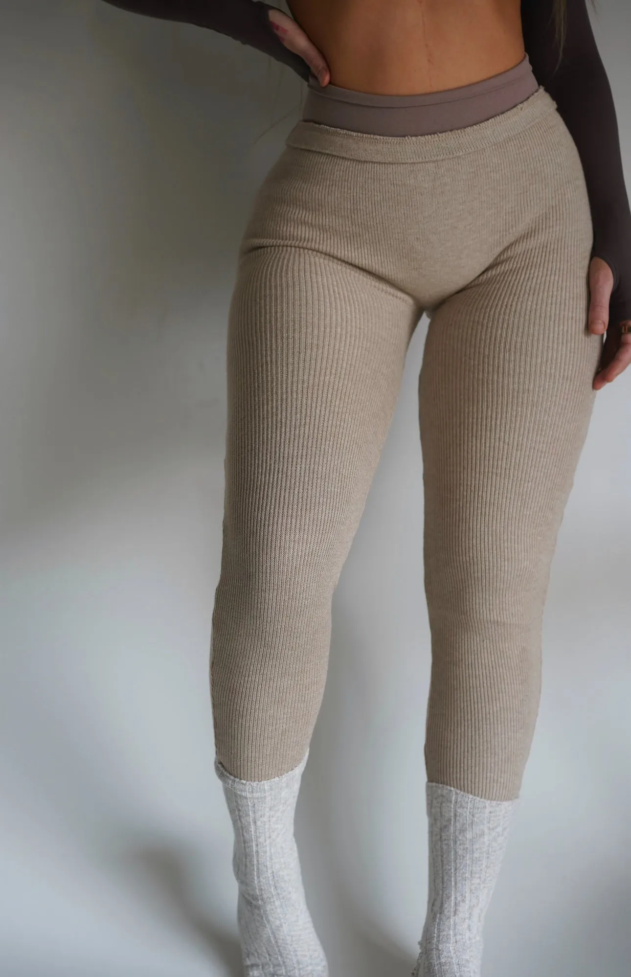 THE RIBBED KNIT LOUNGE PANTS