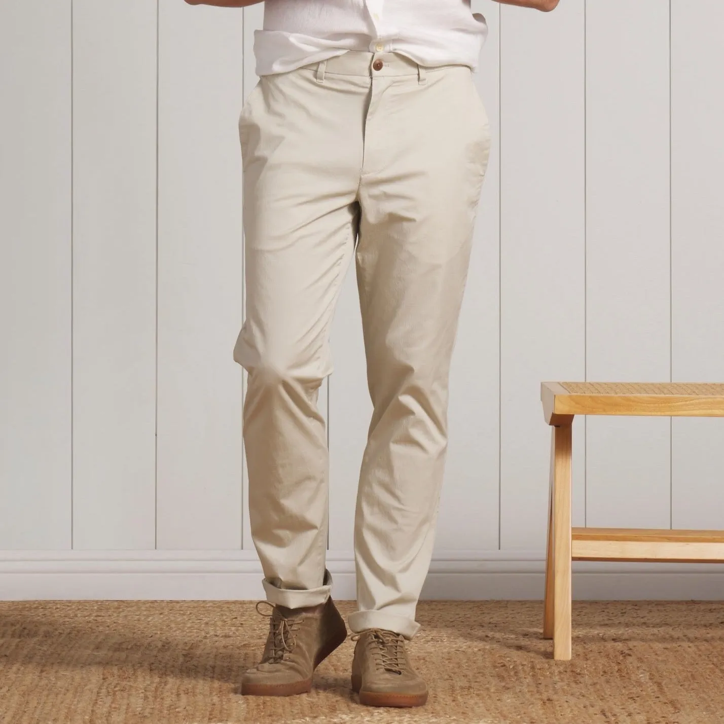 Thompson Flex Stretch Chino (Relaxed Fit)  - Birch