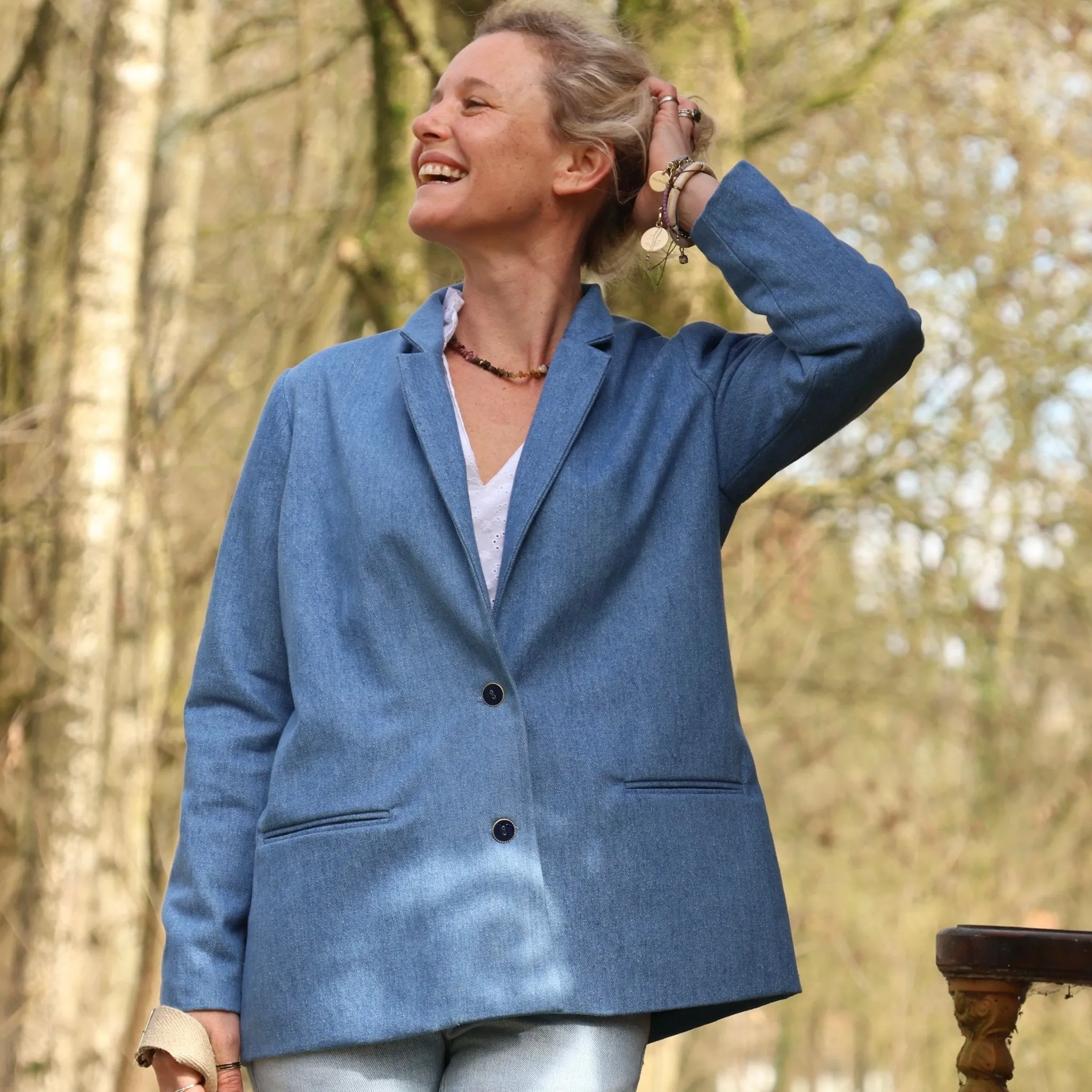 Veste Fanny en jean bleu