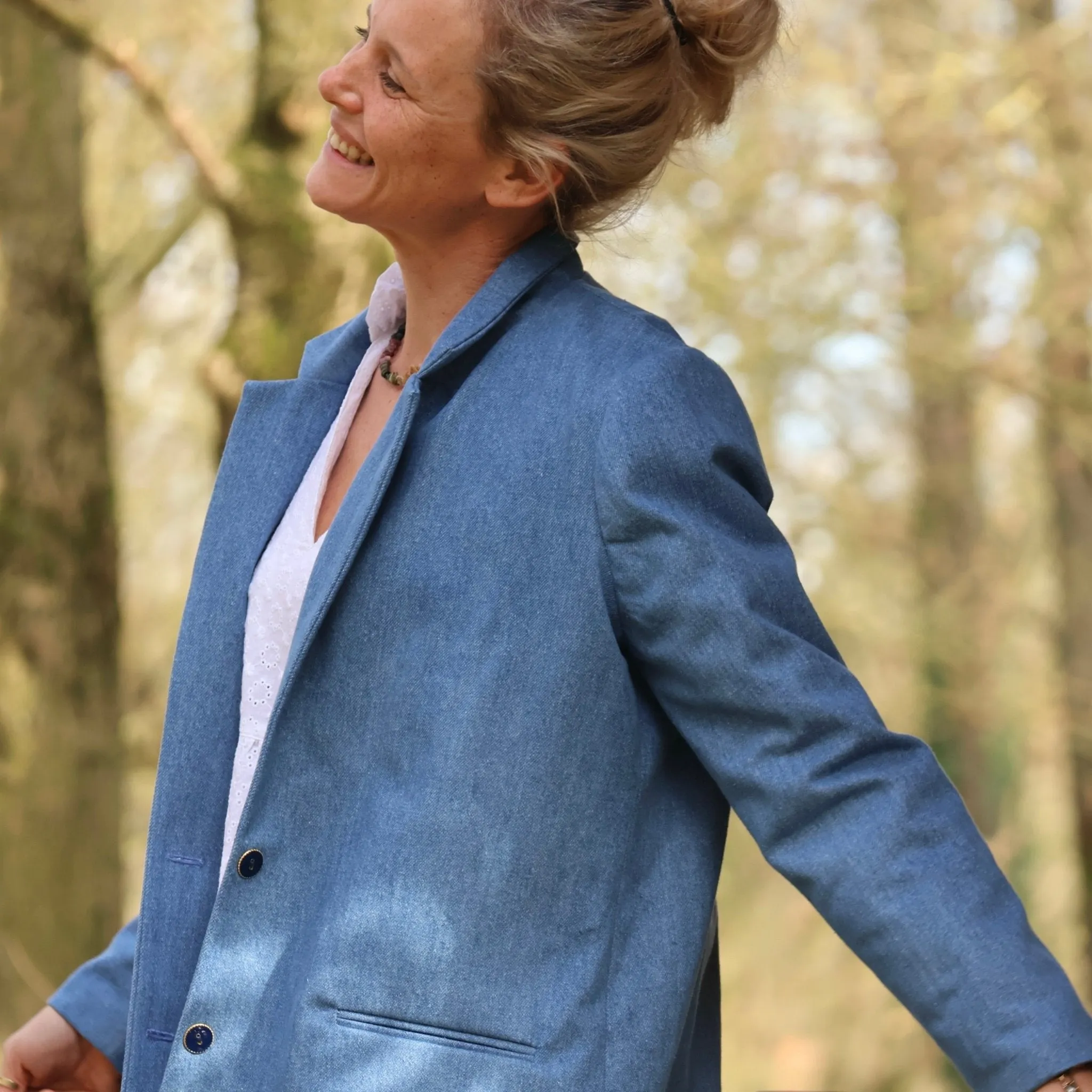 Veste Fanny en jean bleu