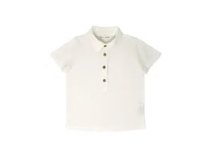 White Knitted Polo